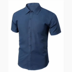 Camisa Social Masculina Slim Manga Curta